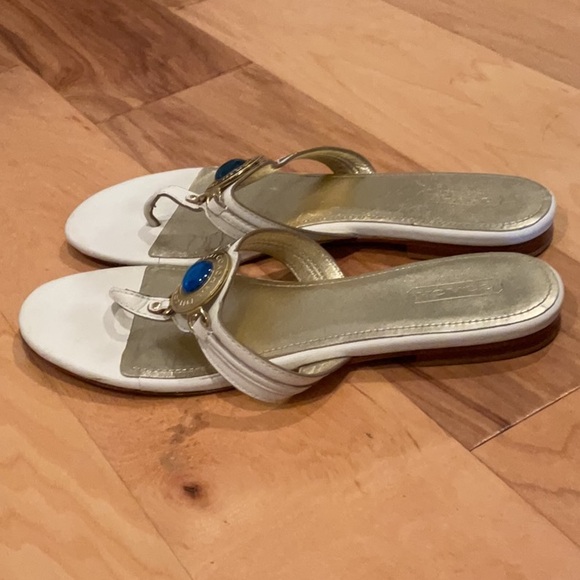 Women’s Coach white leather Rumour sandals, size 9.5 - Picture 2 of 6